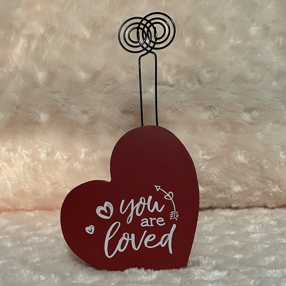 Heart Picture Holder Valentine Red